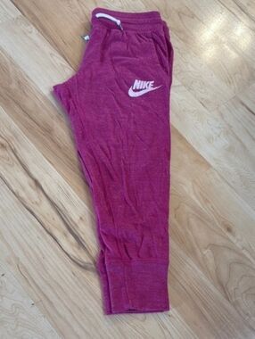 Nike Magenta Drawstring Joggers with White Logo
